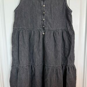 Gap kids girls Sleeveless charcoal Tiered Dress